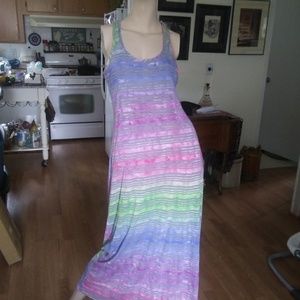 Multi colored racerback maxi dress